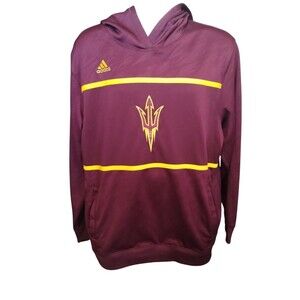 ASU Sun Devils Adidas Sideline XL Burgundy Hoodie Sweatshirt Mens Climalite